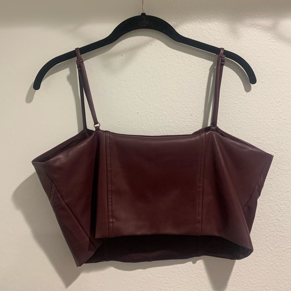 Express Leather Crop Top - Picture 6 of 6
